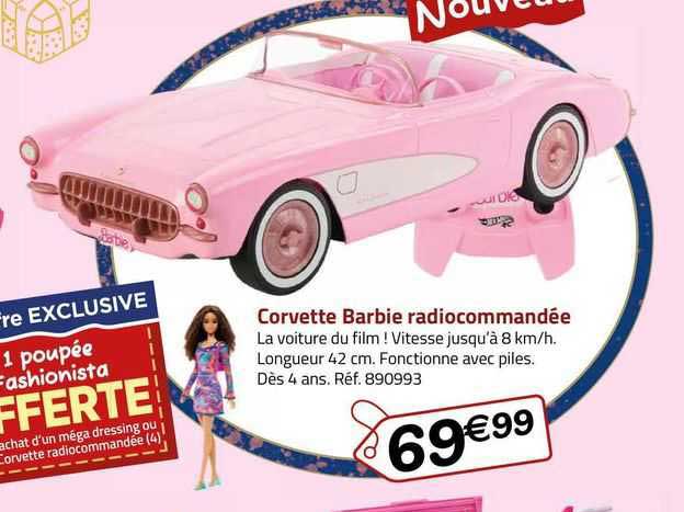 corvette barbie radiocommandée