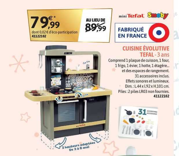 Cuisine évolutive Tefal Smoby