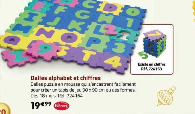 Dalles Alphabet Et Chiffres Bloomy