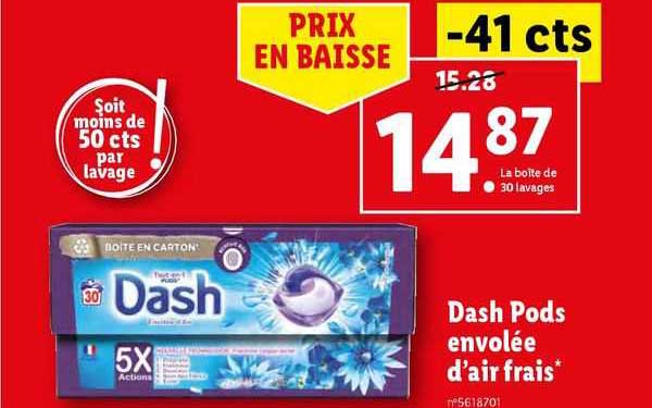 dash pods envolée d'air frais