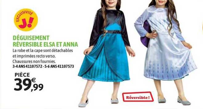 Déguisement Réversible Elsa Et Anna