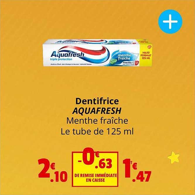 Dentifrice Aquafresh Menthe Fraîche