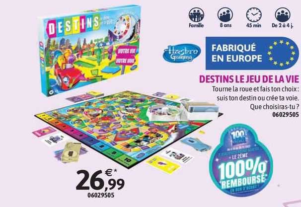 destins de jeu de la vie hasbro gaming