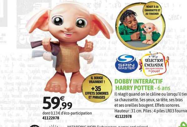 dobby interactif harry potter - 6 ans