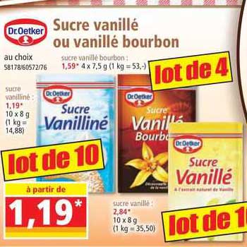 Dr Oetker Sucre Vanillé Ou Vanilé Bourbon