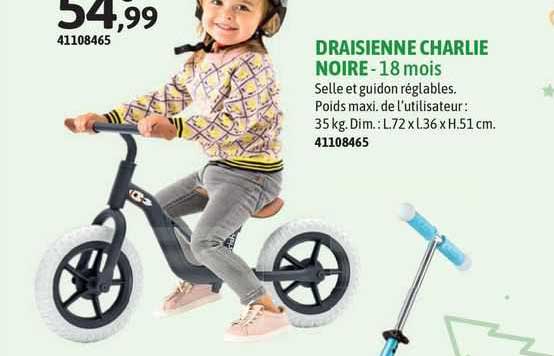draisienne charlie noire - 18 mois
