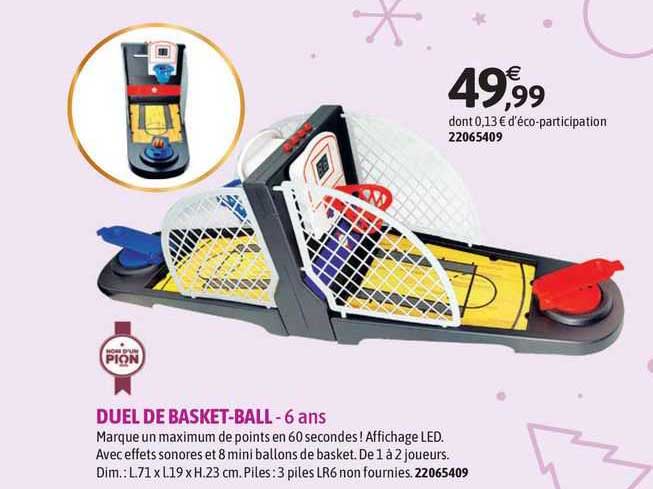 duel de basket-ball - 6 ans