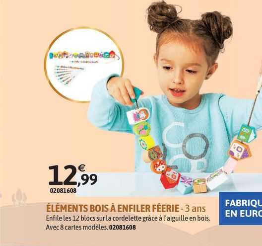 éléments bois à enfiler féérie