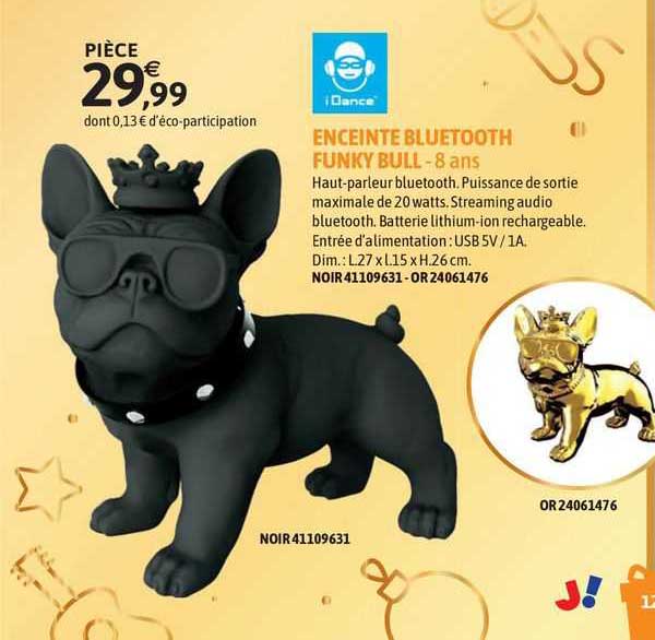 enceinte bluetooth funky bull - 8 ans