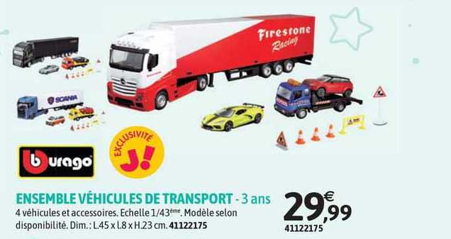 ensemble véhicules de transport - 3 ans