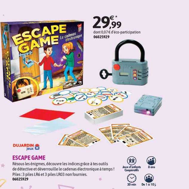 escape game dujardin jeux