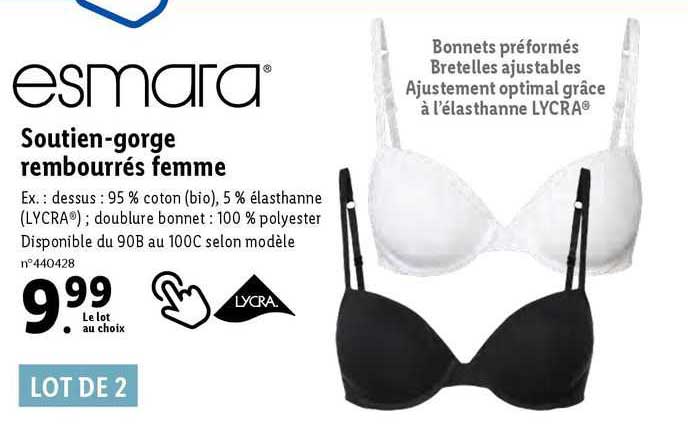 esmara soutien-gorge rembourrés femme