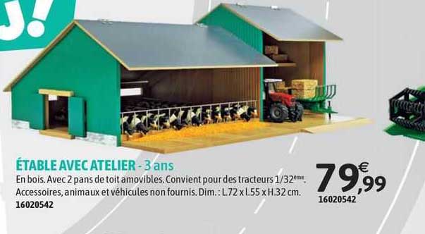 étable avec atelier - 3 ans