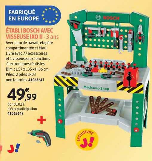 établi bosch avec visseuse ixo ii