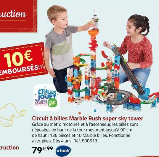 etoiles du jouet circuit à billes marble rush super sky tower