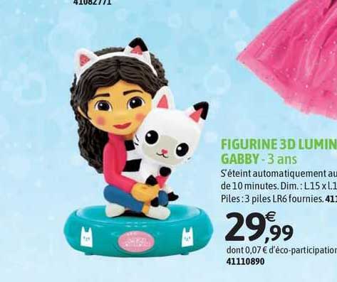 Figurine 3d Lumin Gabby - 3 Ans