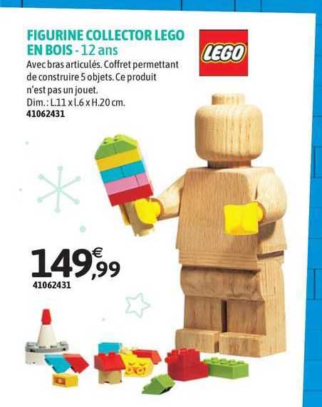 figurine collector lego en bois - 12 ans