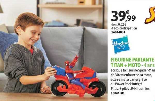 figurine parlante titan + moto hasbro