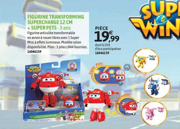 figurine transforming supercharge 12 cm + super pets
