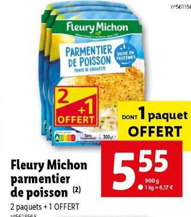 fleury michon parmentier de poisson
