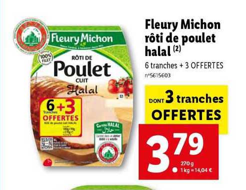 Fleury Michon Rôti De Poulet Halal