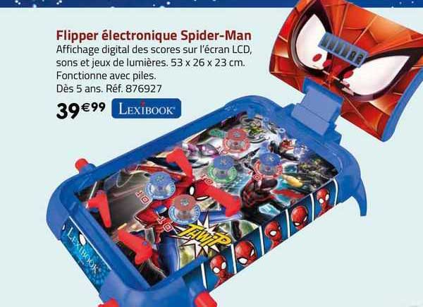 flipper électronique spider-man lexibook