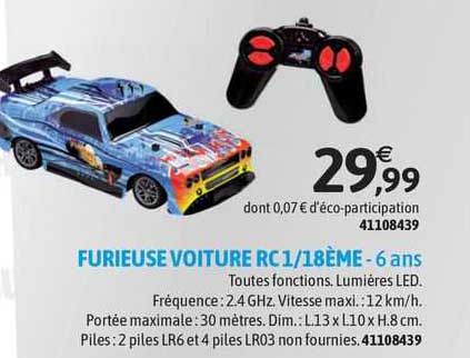 furieuse voiture rc 1/18ème