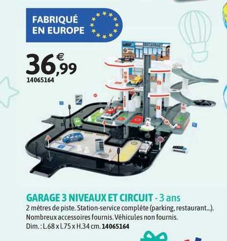 garage 3 niveaux et circuit - 3 ans