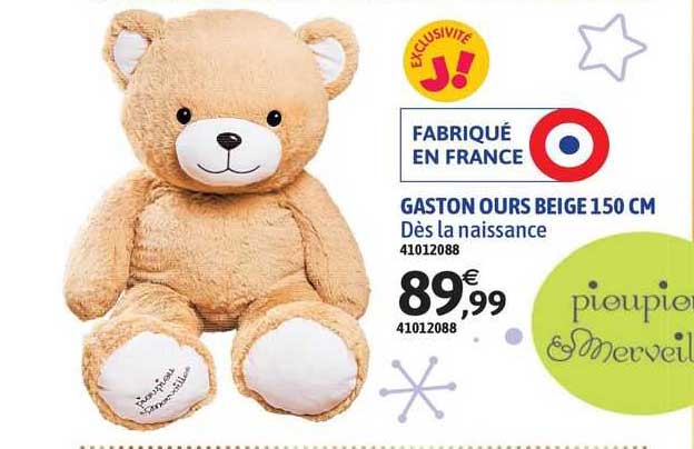 Gaston Ours Beige 150 Cm