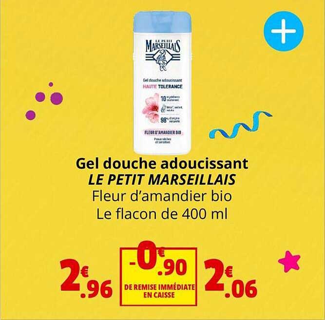 Gel Douche Adoucissasnt Le Petit Marseillais