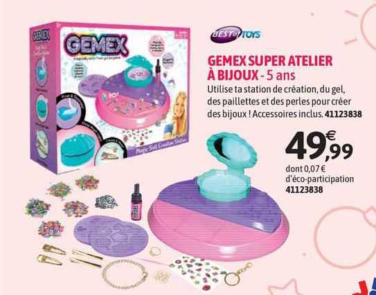 gemex super atelier à bijoux best of toys - 5 ans