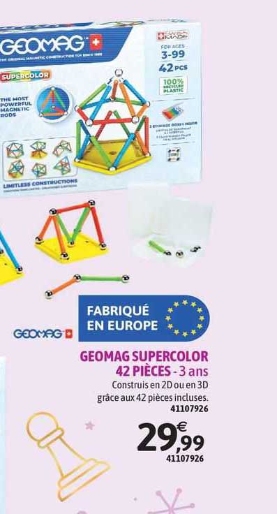 geomag supercolor 42 pièces - 3 ans