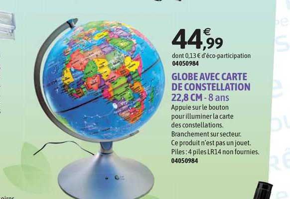 globe avec carte de constellation