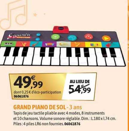 grand piano de sol - 3 ans