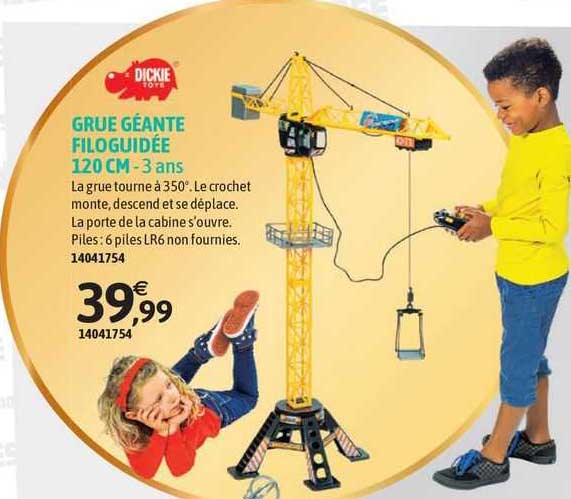 grue géante filoguidée 120 cm - 3 ans