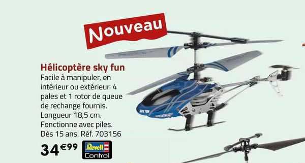 hélicoptère sky fun revell control