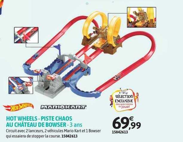 hot wheels - piste chaos au château de bowser - 3 ans