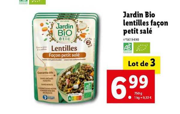 Jardin Bio Lentilles Façon Petit Salé