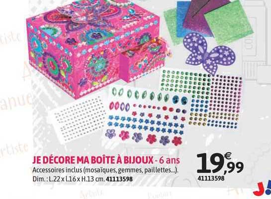 je décore ma boîte à bijoux - 6 ans