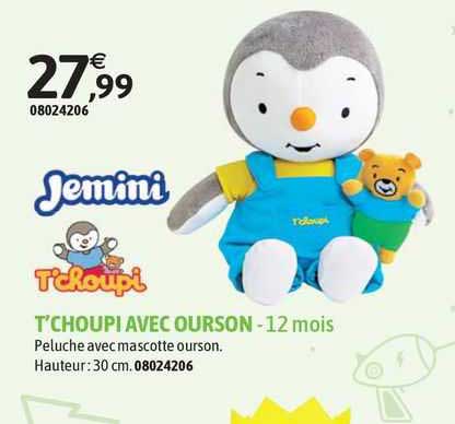jemini t'choupi avec ourson - 12 mois