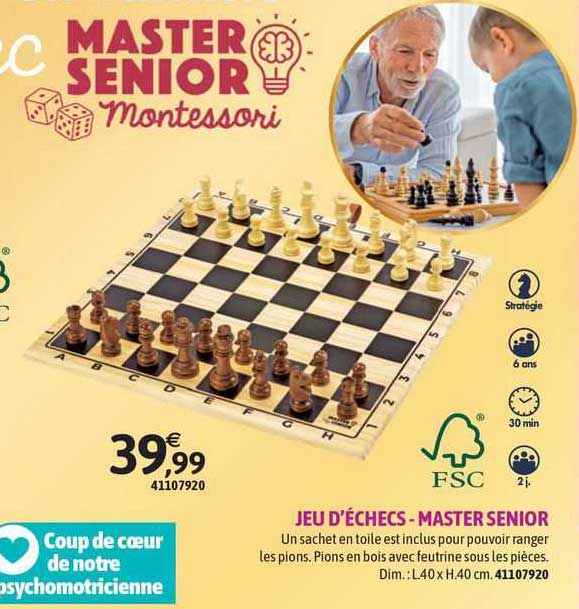 jeu d'échecs - master senior
