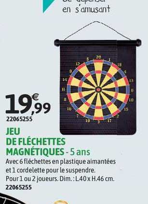 jeu de fléchettes magnétiques - 5 ans