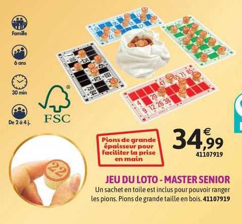 jeu du loto - master senior