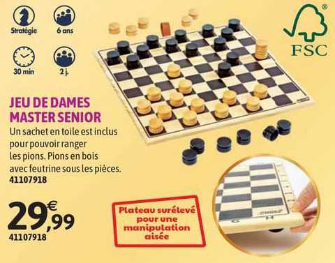jeu e dames master senior