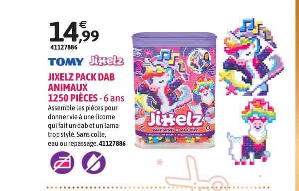 jixelz pack dab animaux 1250 pièces