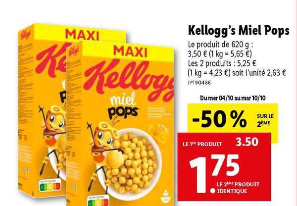 kellogg's miel pops