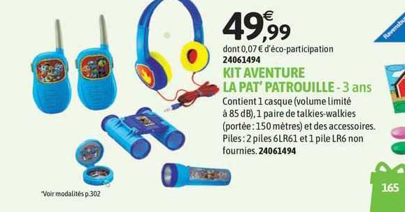 kit aventure la pat' patrouille