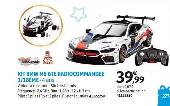 kit bmw m8 gte radiocommandée 1/18ème