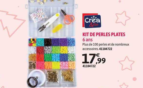 kit de perles plates créa & cie - 6 ans
