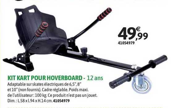 kit kart pour hoverboard - 12 ans